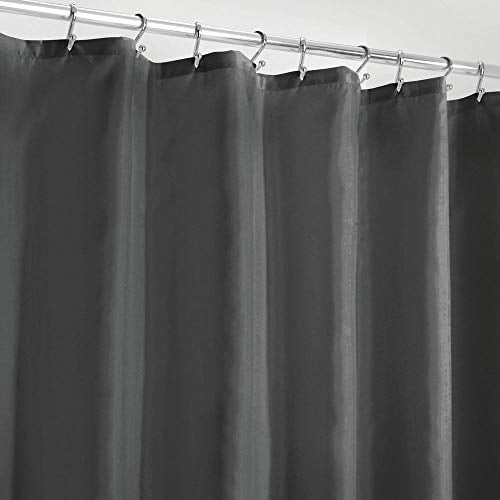 72" x 96" Lake Blue mDesign EXTRA LONG Waffle Weave Fabric Shower Curtain